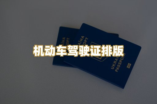 机动车驾驶证排版